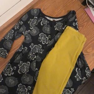 Tea collection girls dress and leggings size 8